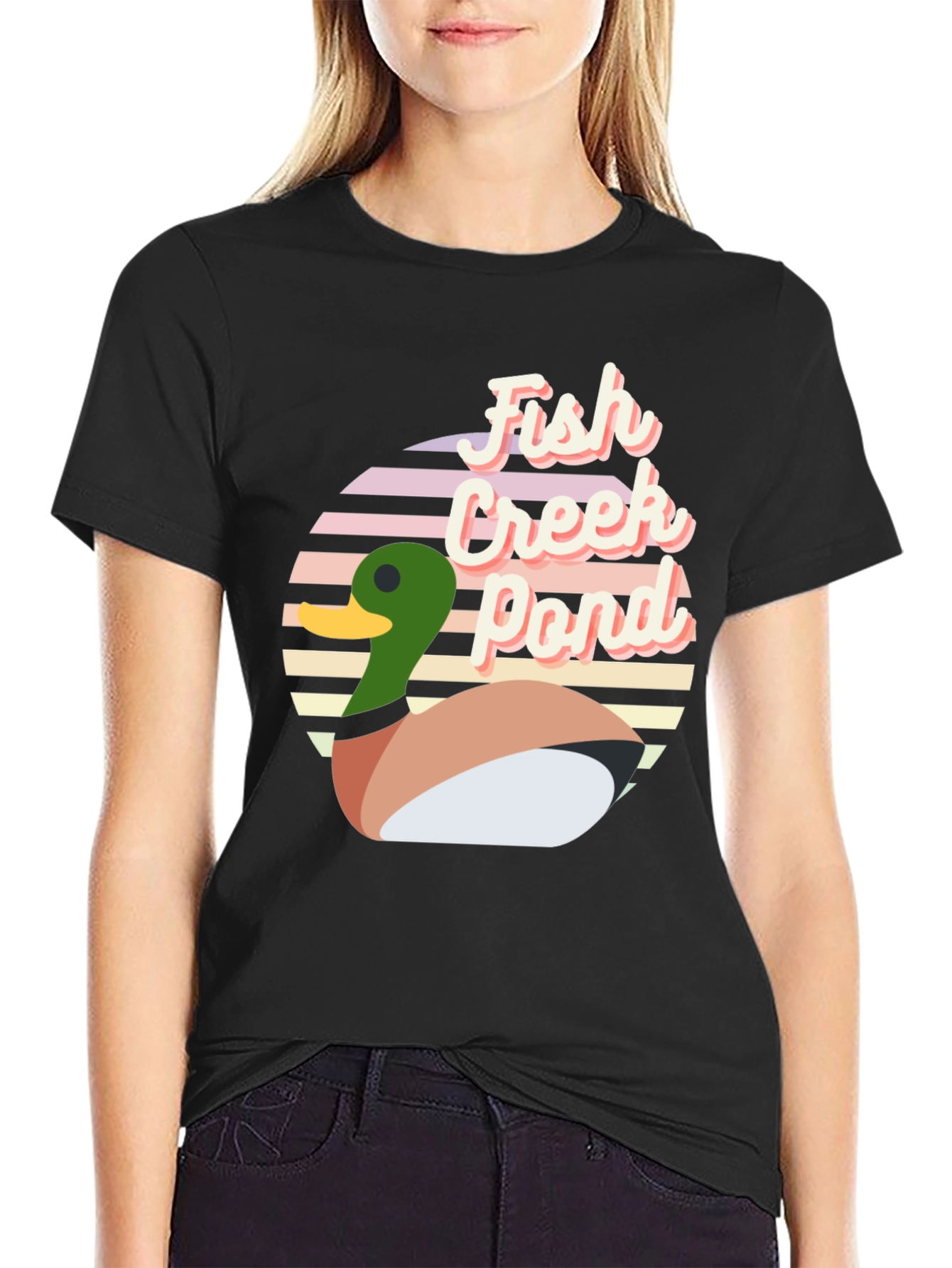 Fish Creek Pond Retro Duck T-Shirt