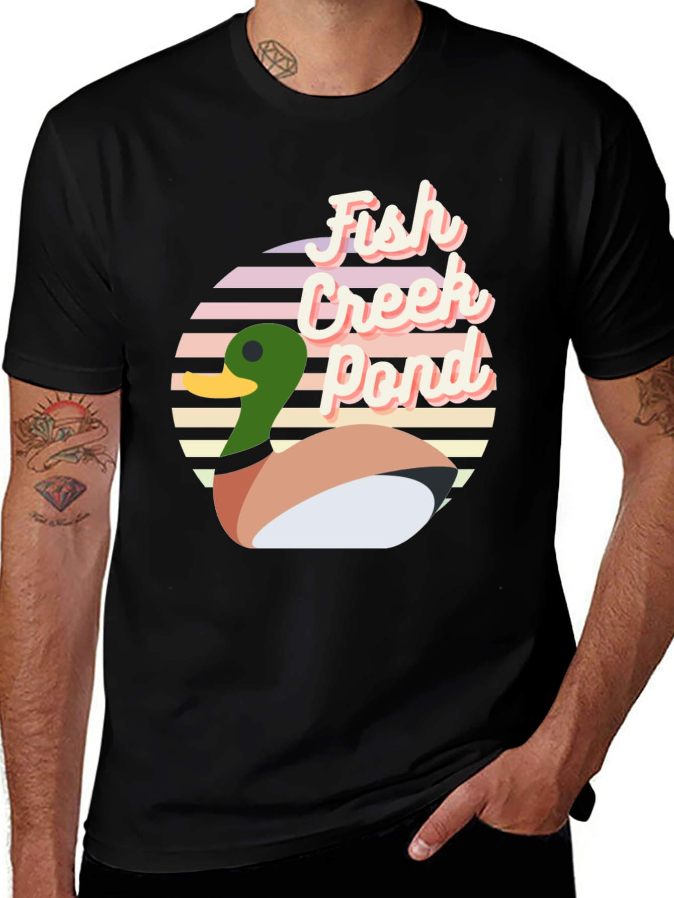 Fish Creek Pond Retro Duck T-Shirt