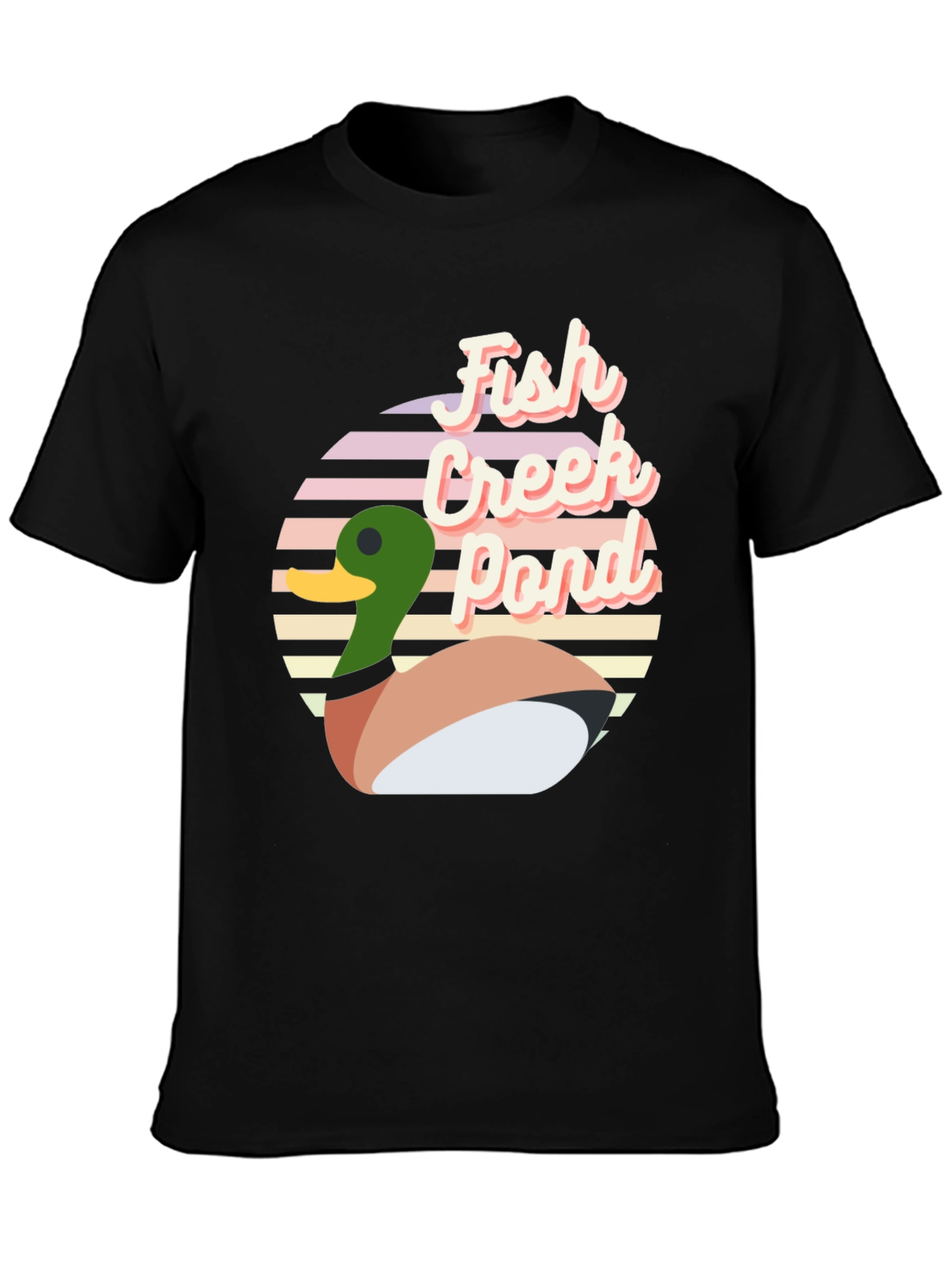 Fish Creek Pond Retro Duck T-Shirt