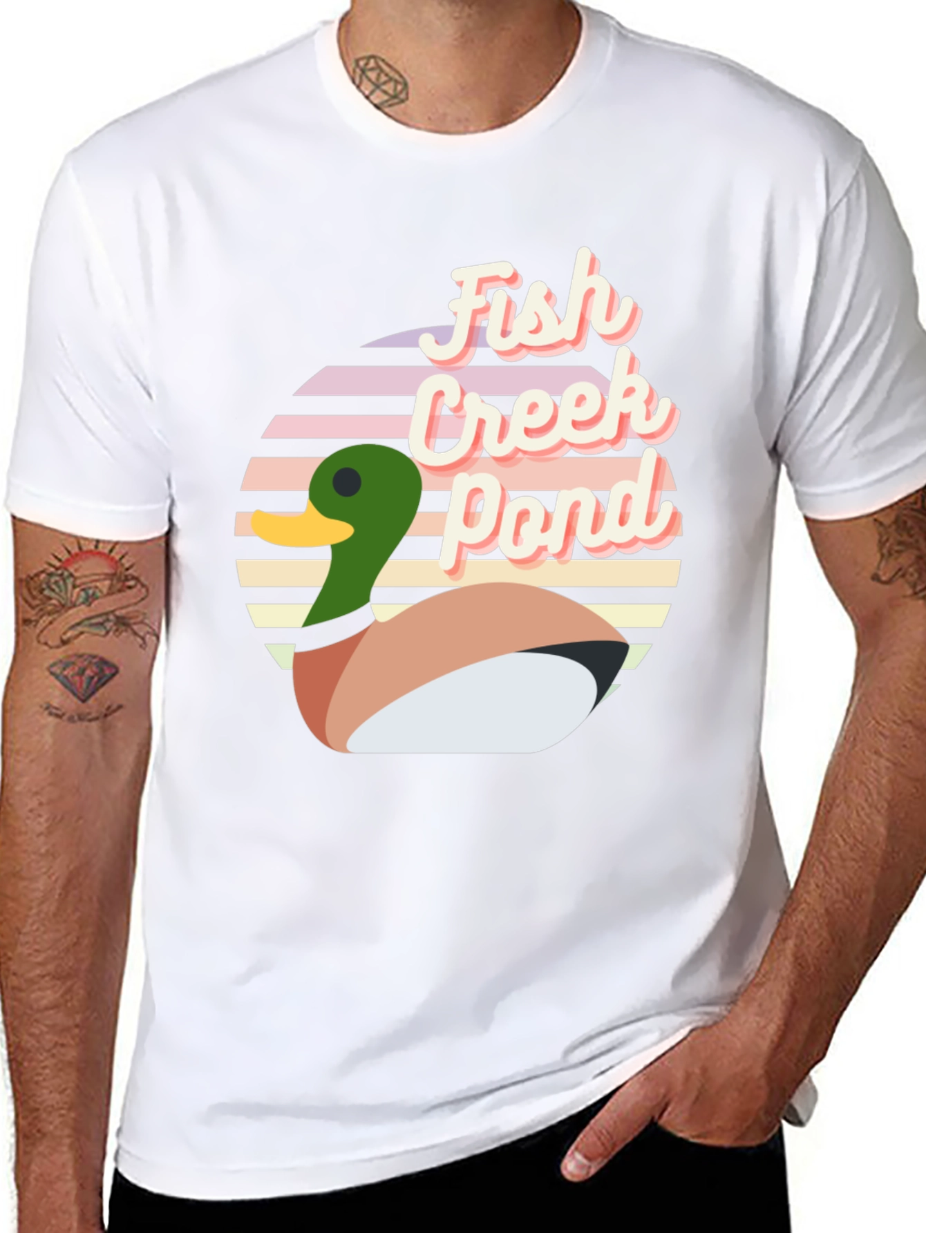 Fish Creek Pond Retro Duck T-Shirt