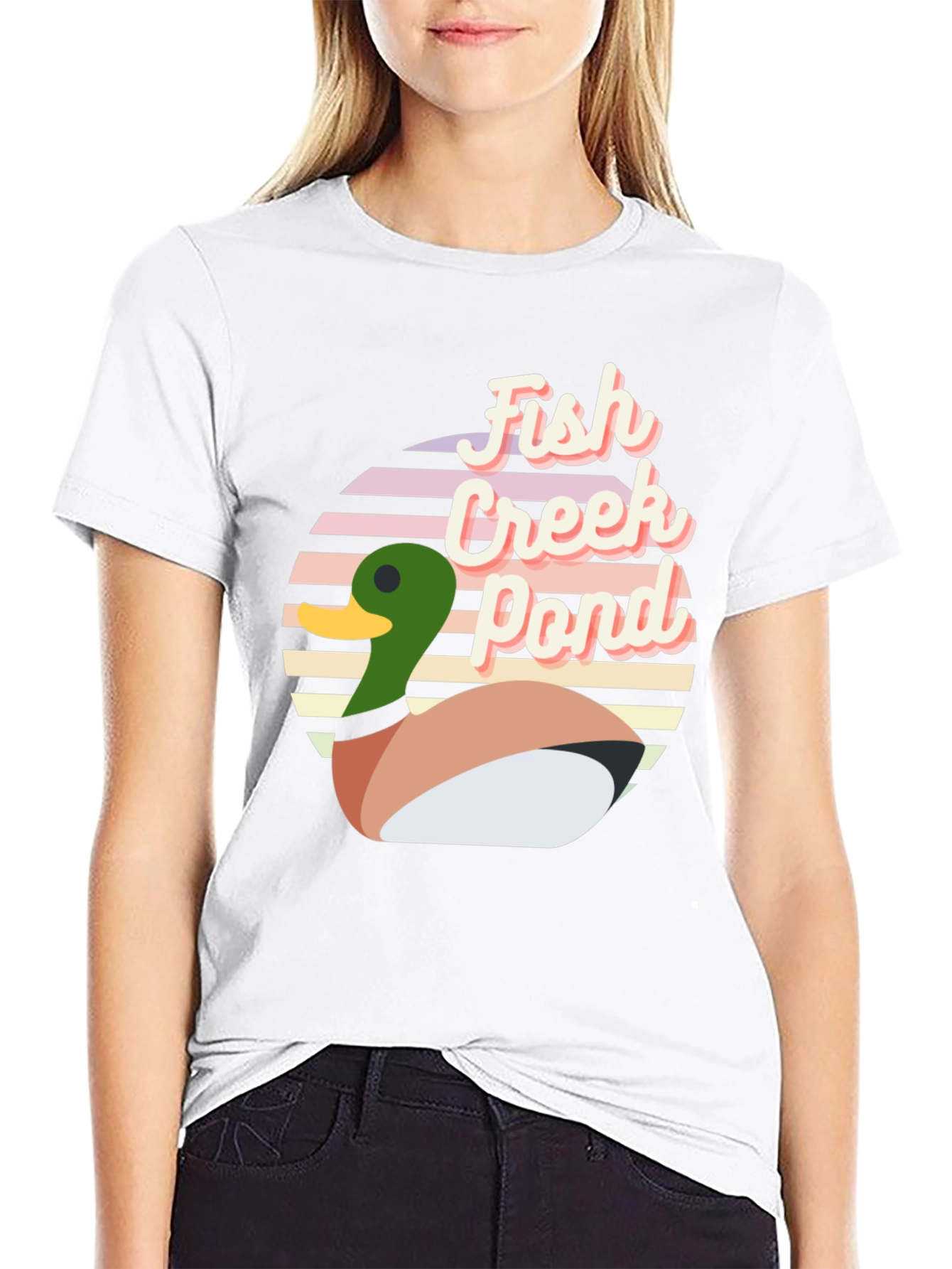 Fish Creek Pond Retro Duck T-Shirt