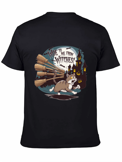 Woe to Me from Witches Halloween Cat T-Shirt