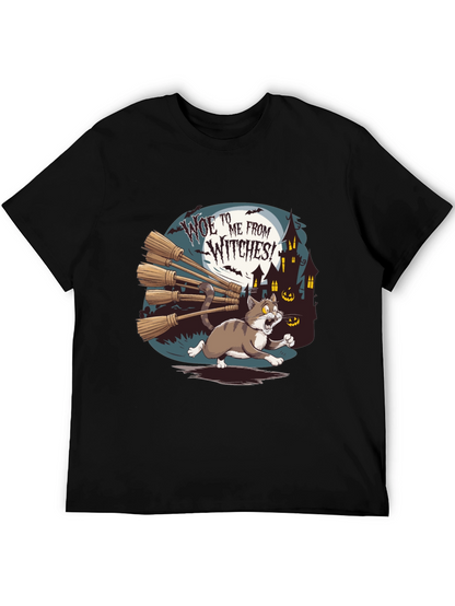 Woe to Me from Witches Halloween Cat T-Shirt