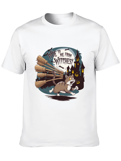 Woe to Me from Witches Halloween Cat T-Shirt