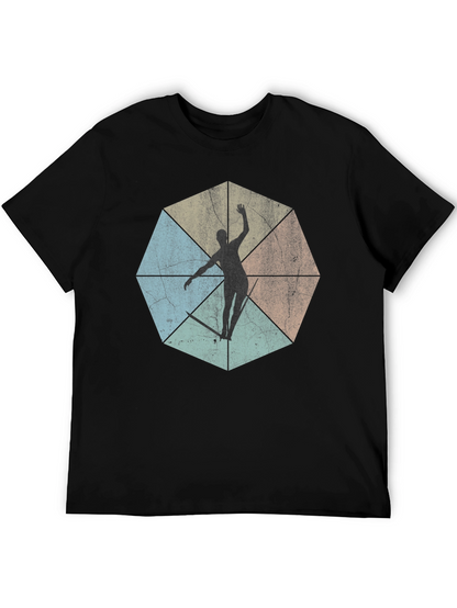 Geometric Surfer Graphic Tee - Cool & Casual