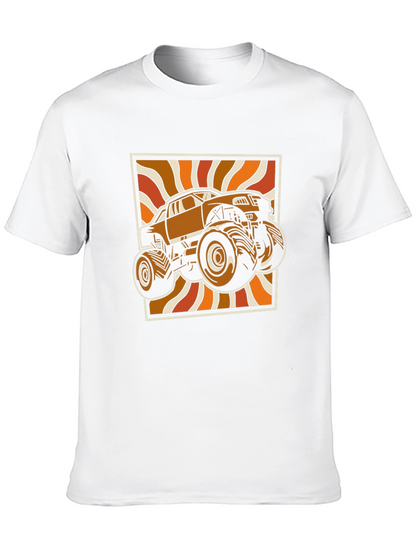 Retro Monster Truck Graphic Tee - Black