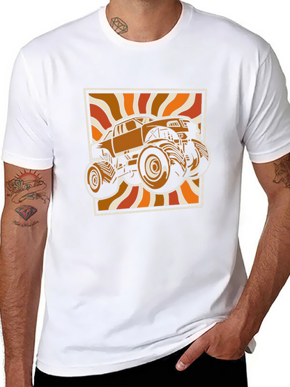 Retro Monster Truck Graphic Tee - Black