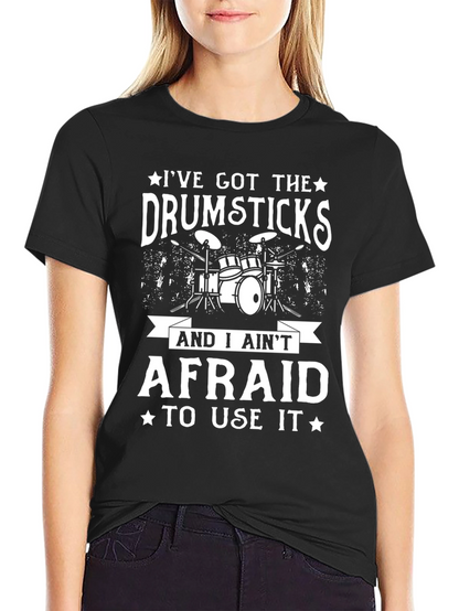 Drumsticks Funny Mens Black T-Shirt