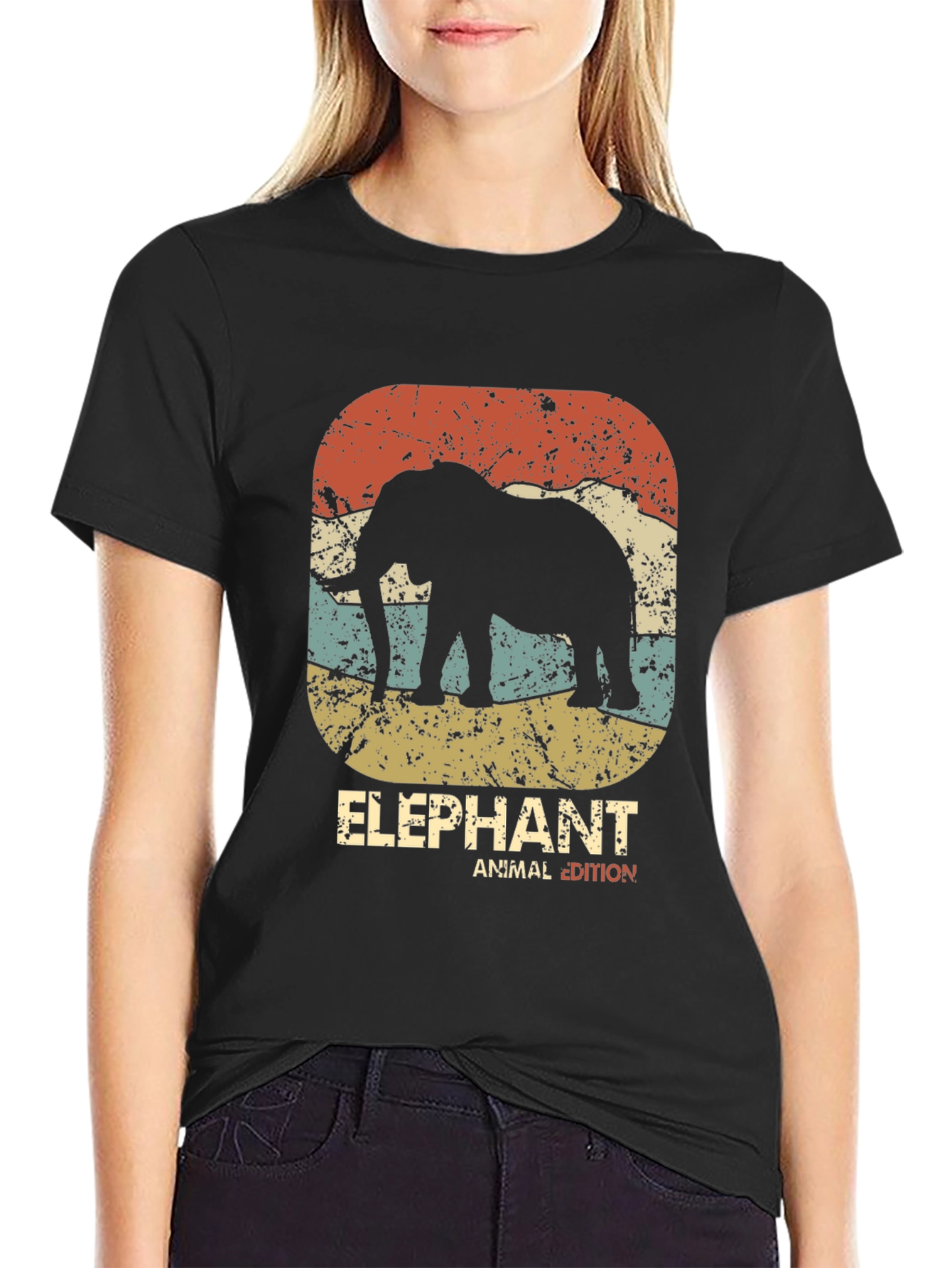 Retro Elephant Graphic Tee - Animal Edition