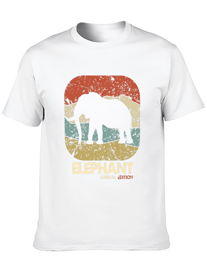 Retro Elephant Graphic Tee - Animal Edition