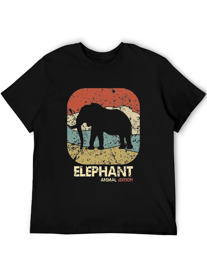 Retro Elephant Graphic Tee - Animal Edition