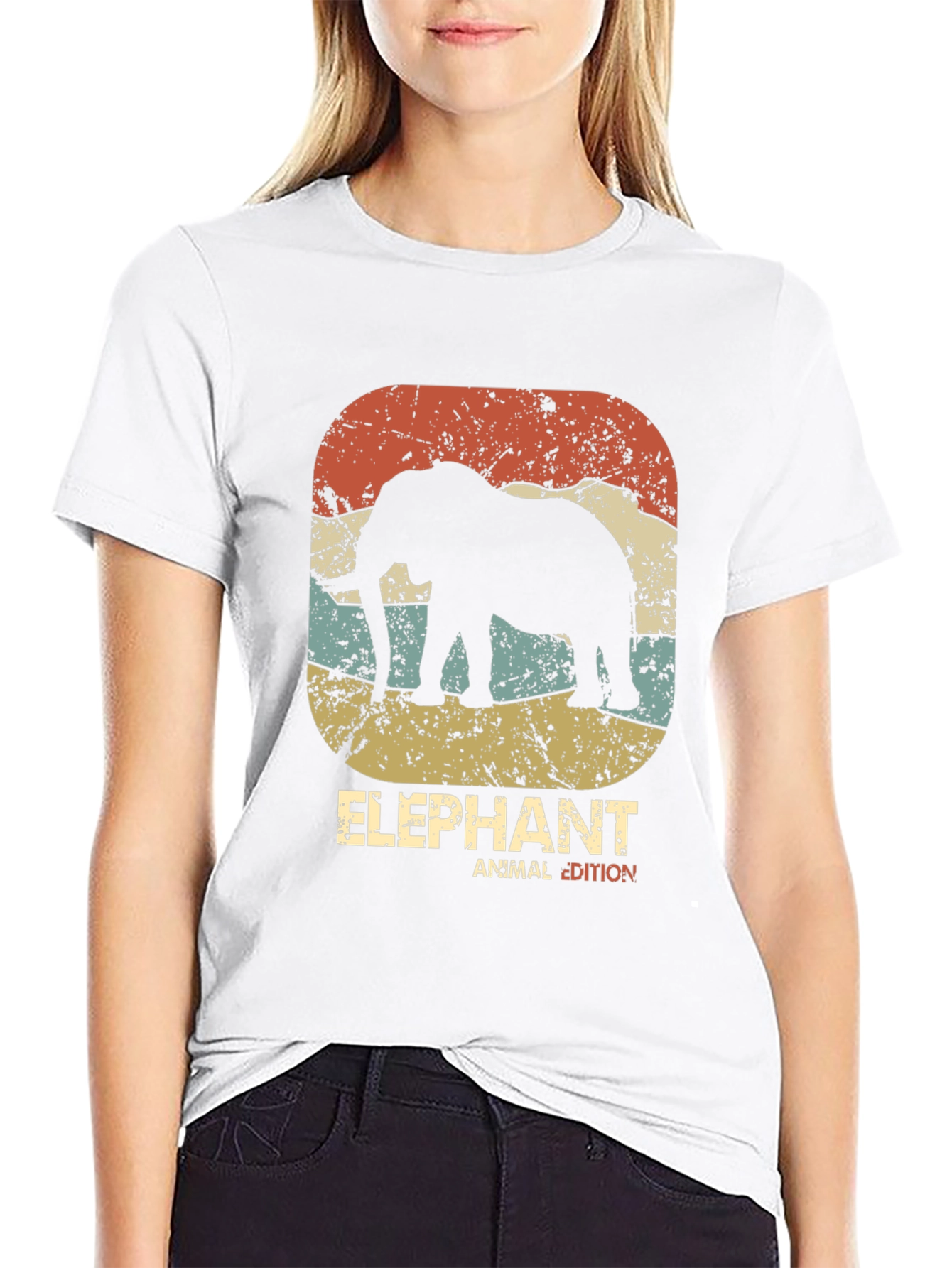 Retro Elephant Graphic Tee - Animal Edition