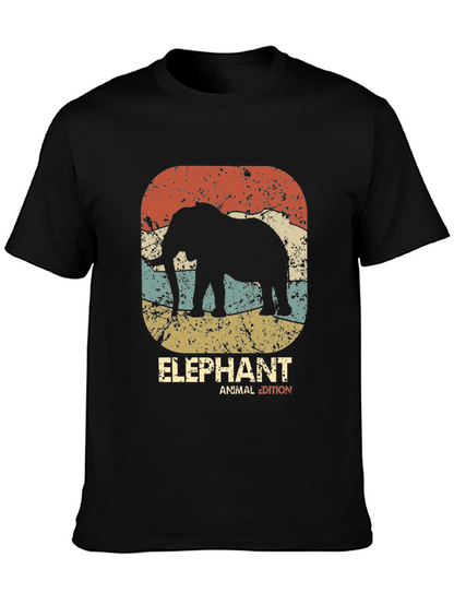Retro Elephant Graphic Tee - Animal Edition