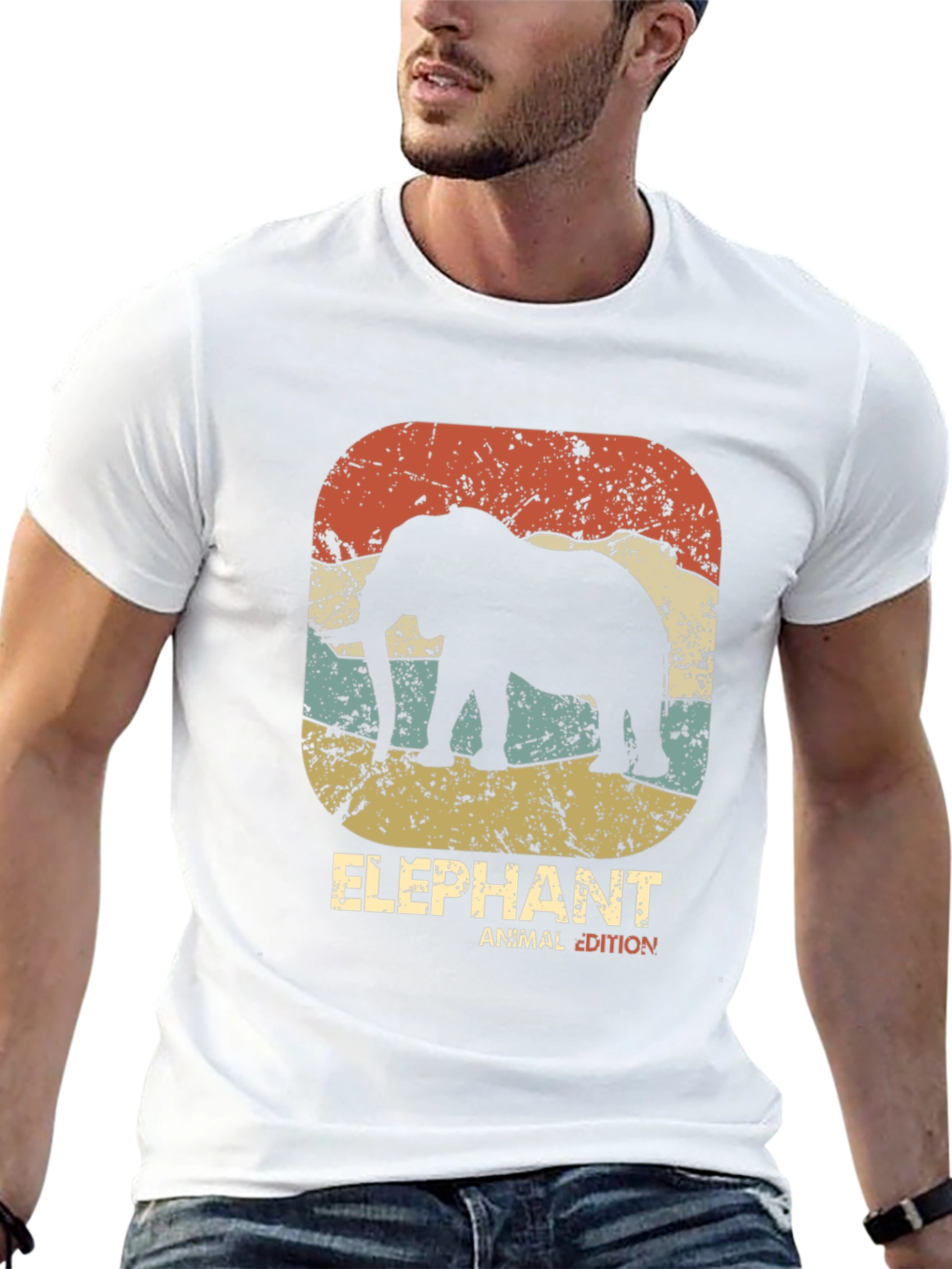 Retro Elephant Graphic Tee - Animal Edition