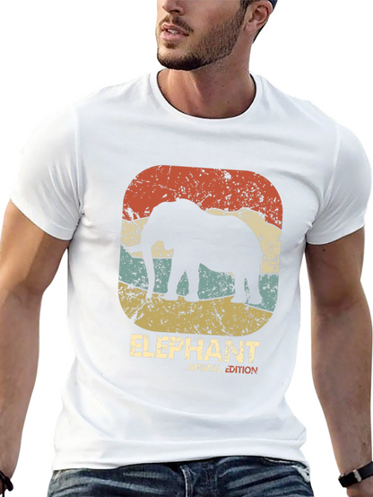 Retro Elephant Graphic Tee - Animal Edition