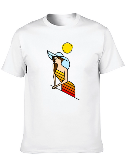 Retro Woman Graphic T-Shirt - Black