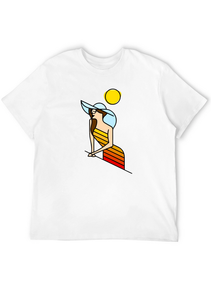 Retro Woman Graphic T-Shirt - Black
