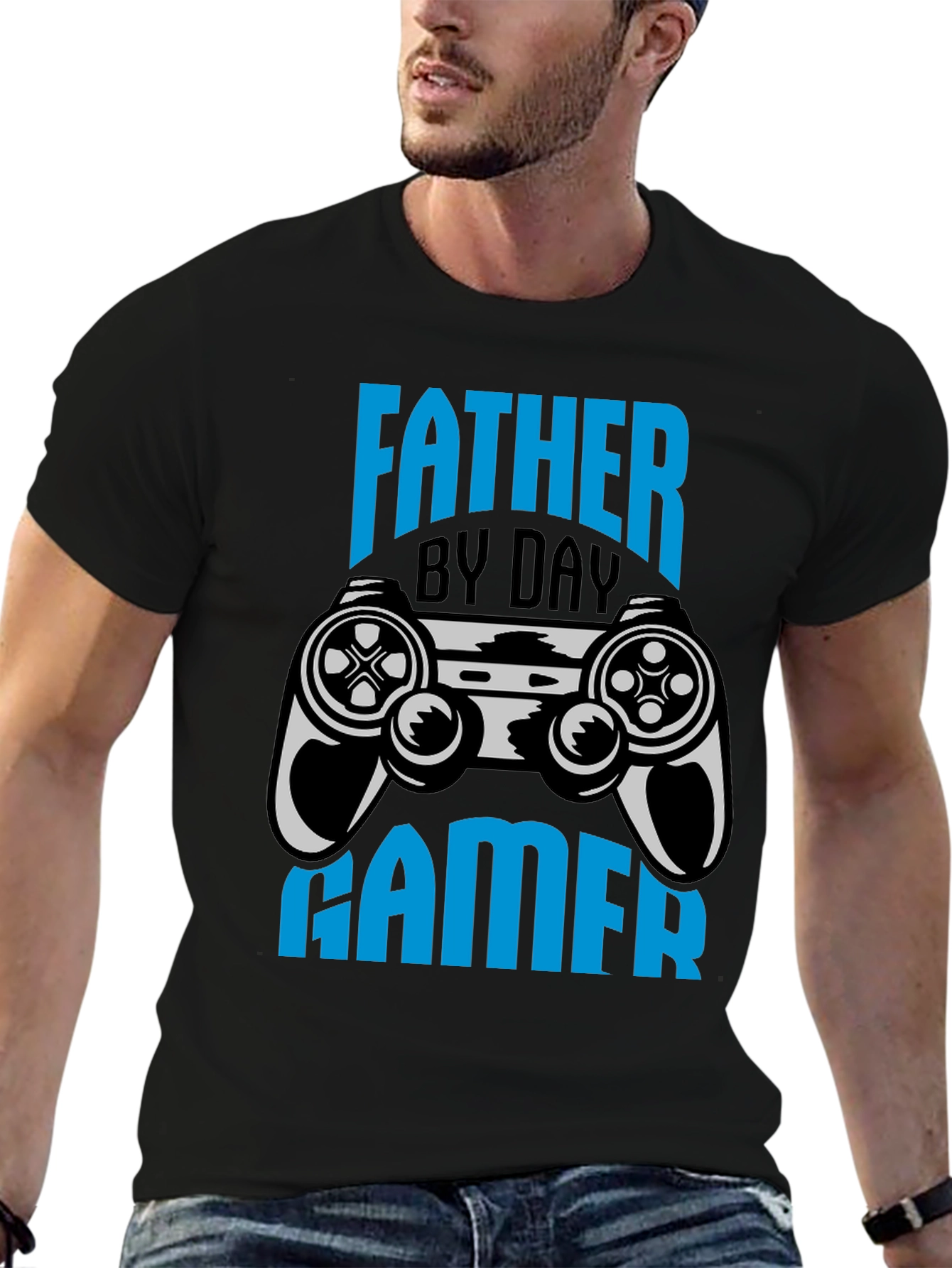 Father By Day Gamer Black T-Shirt
