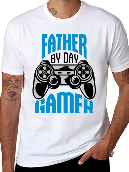 Father By Day Gamer Black T-Shirt