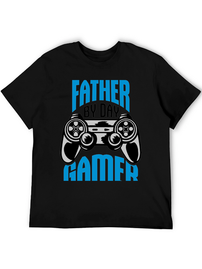 Father By Day Gamer Black T-Shirt