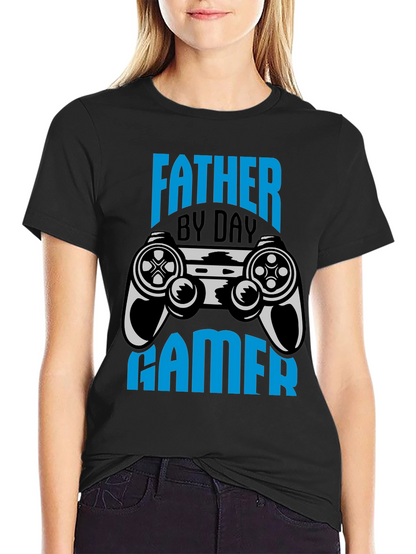 Father By Day Gamer Black T-Shirt