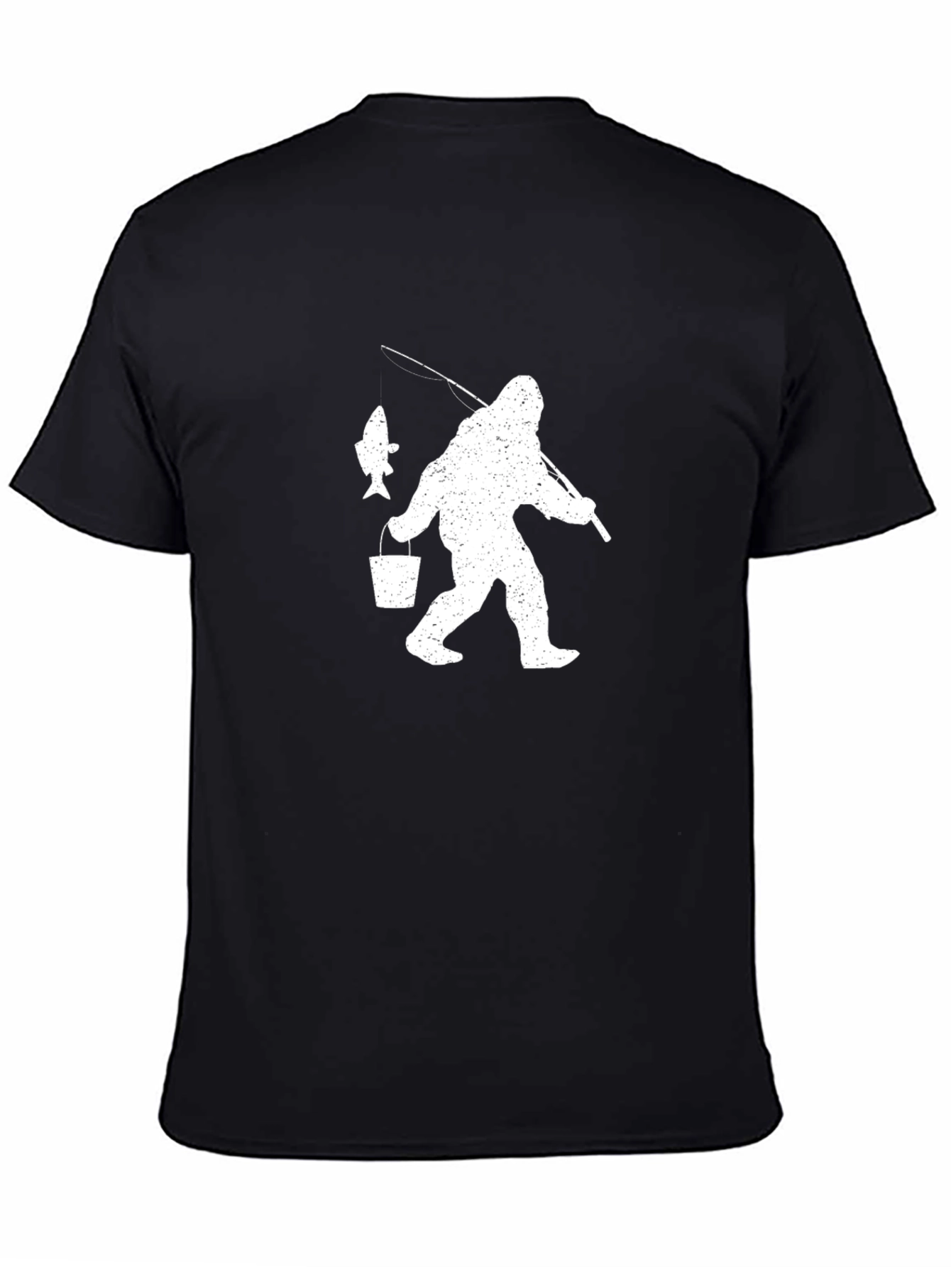 Sasquatch Fishing T-Shirt - Bigfoot Fisherman Tee