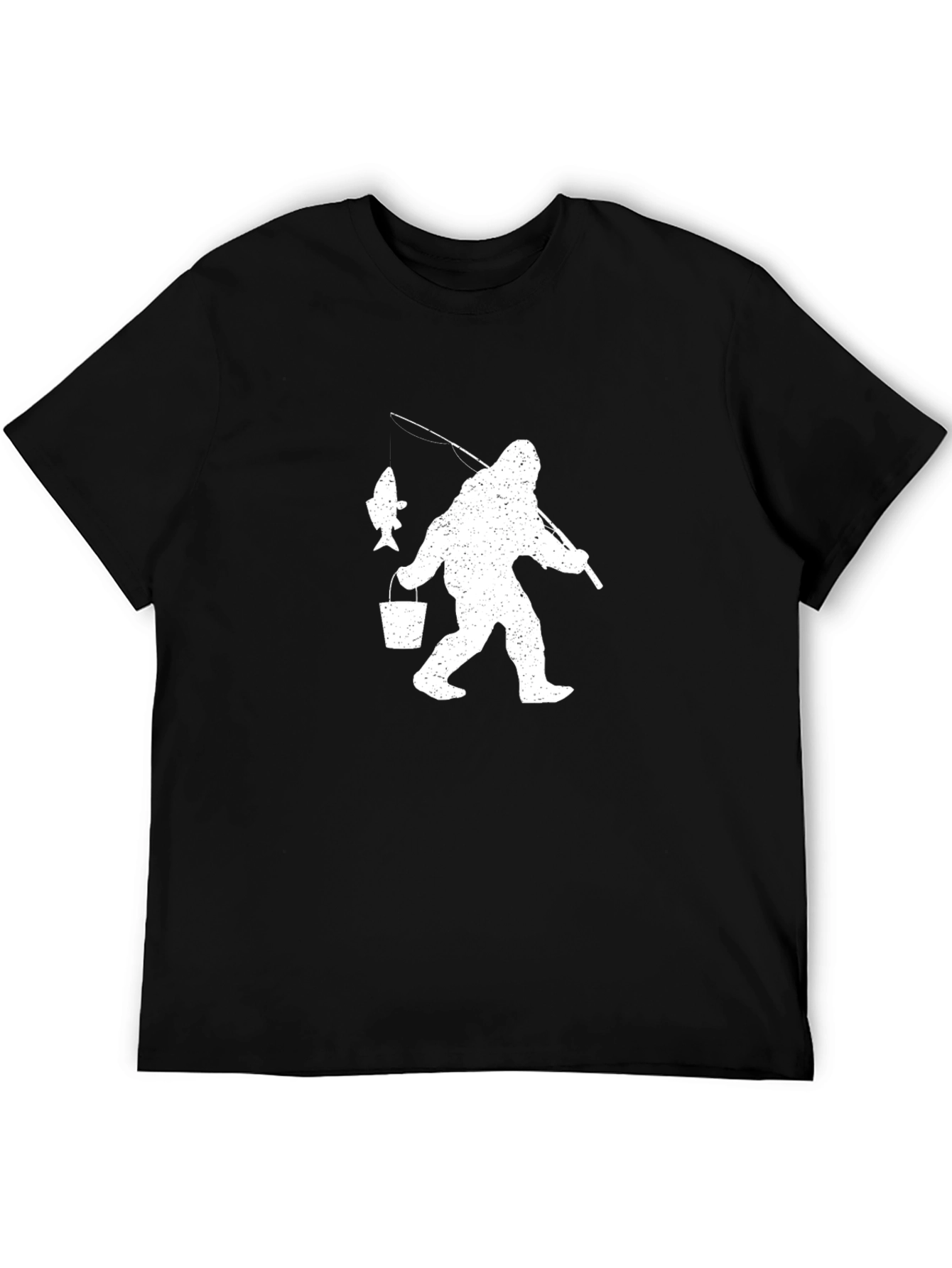 Sasquatch Fishing T-Shirt - Bigfoot Fisherman Tee