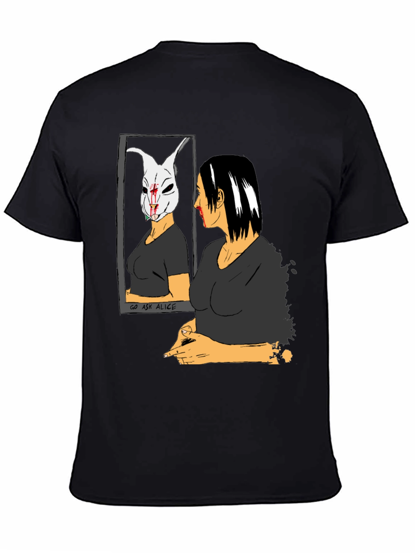 Go Ask Alice Black Graphic T-Shirt