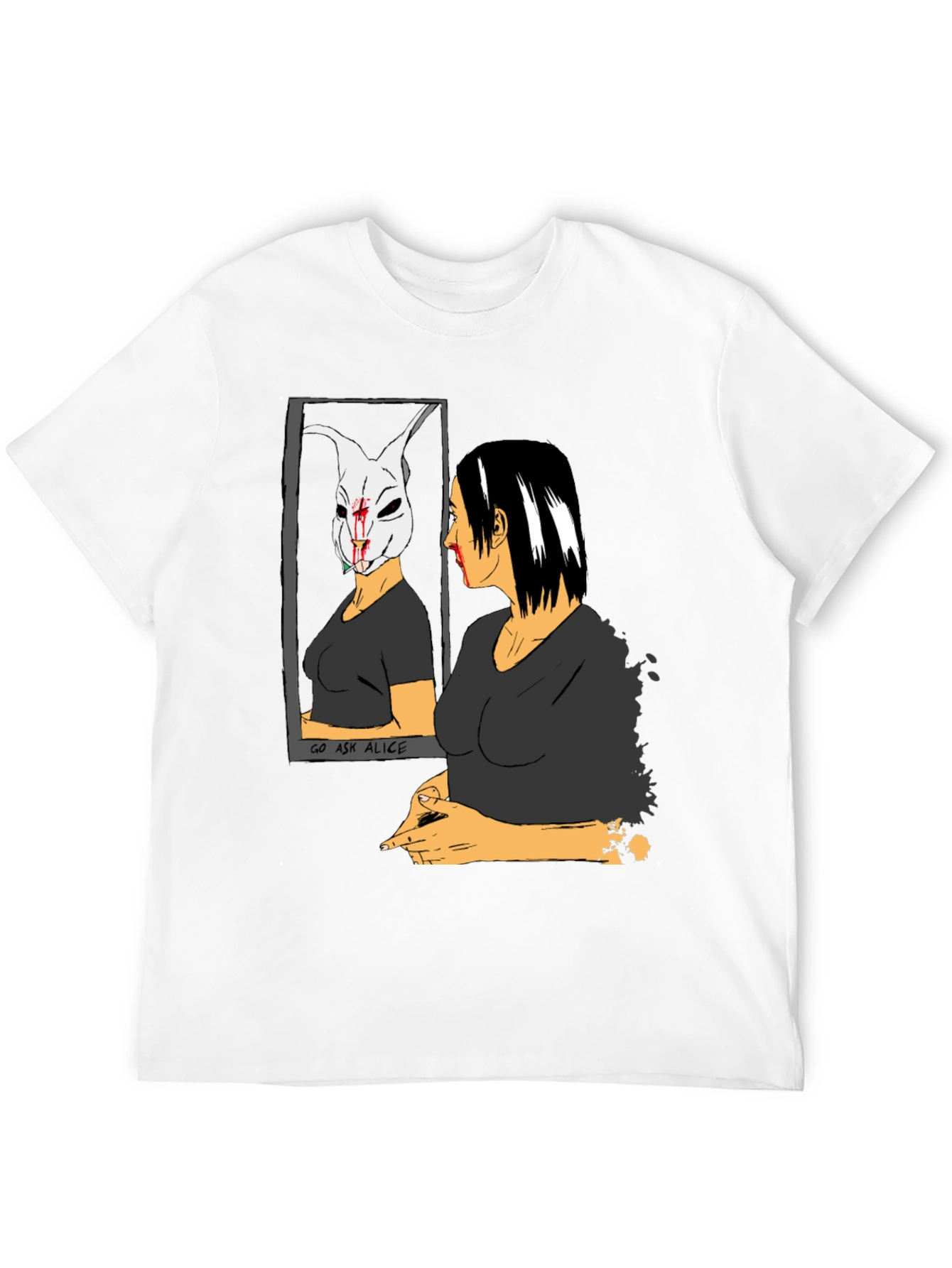 Go Ask Alice Black Graphic T-Shirt