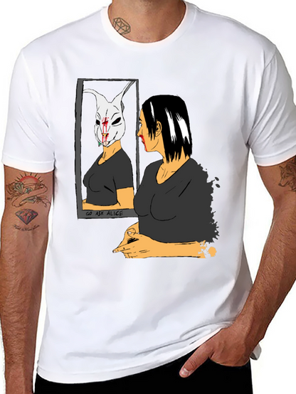 Go Ask Alice Black Graphic T-Shirt