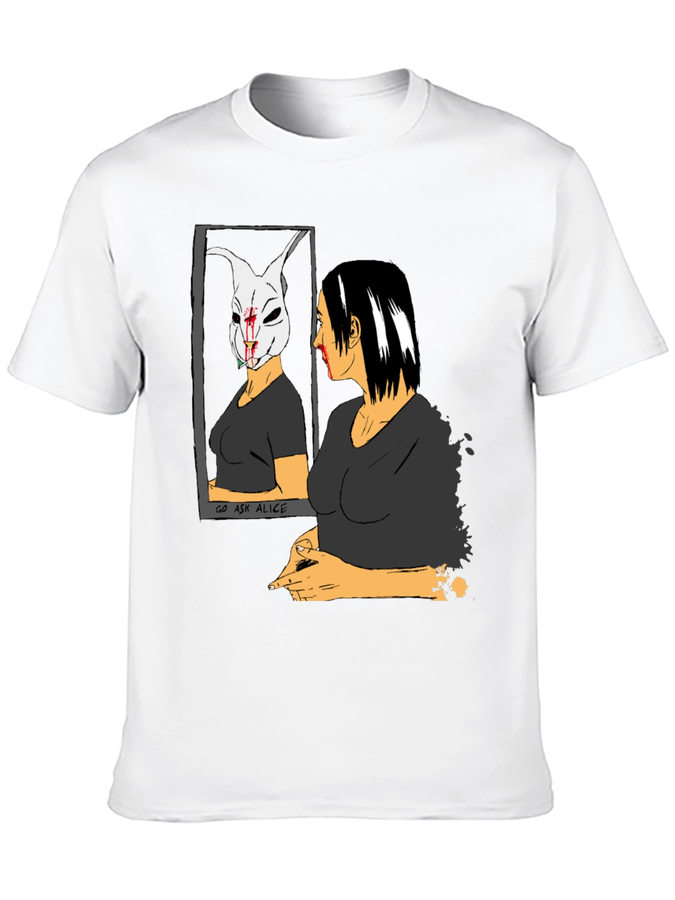 Go Ask Alice Black Graphic T-Shirt