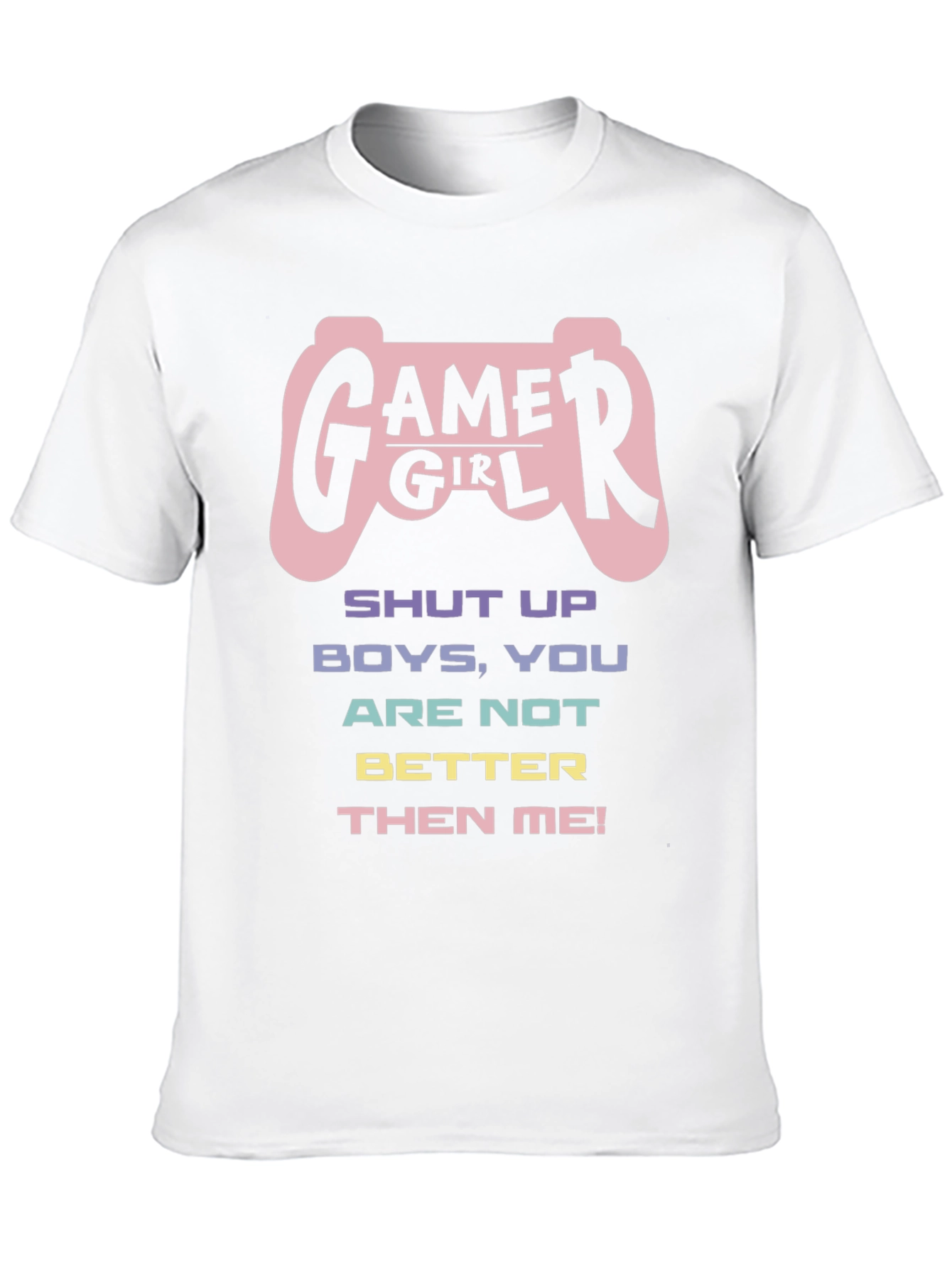 Gamer Girl Graphic T-Shirt - Black Cotton Tee