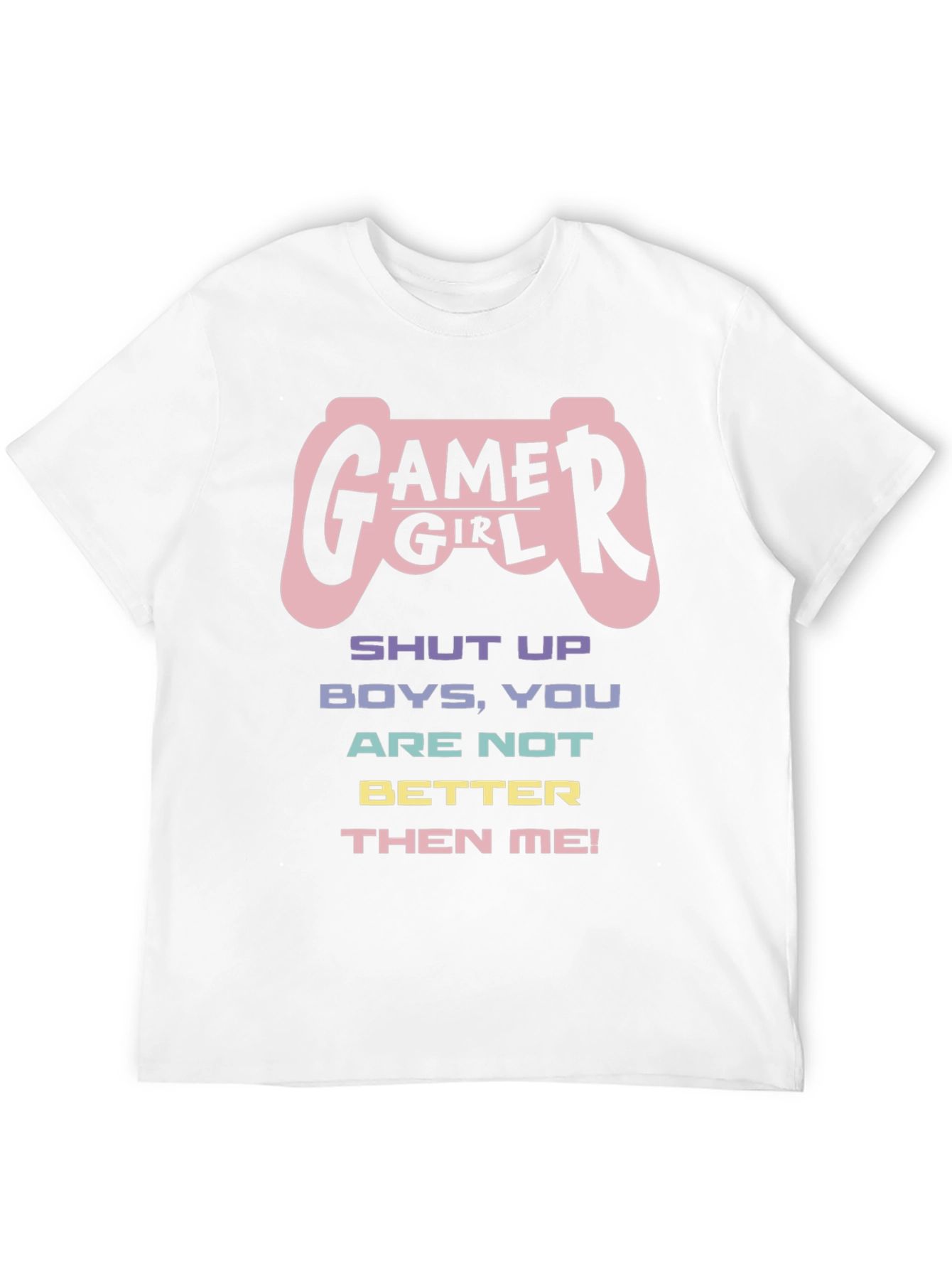 Gamer Girl Graphic T-Shirt - Black Cotton Tee