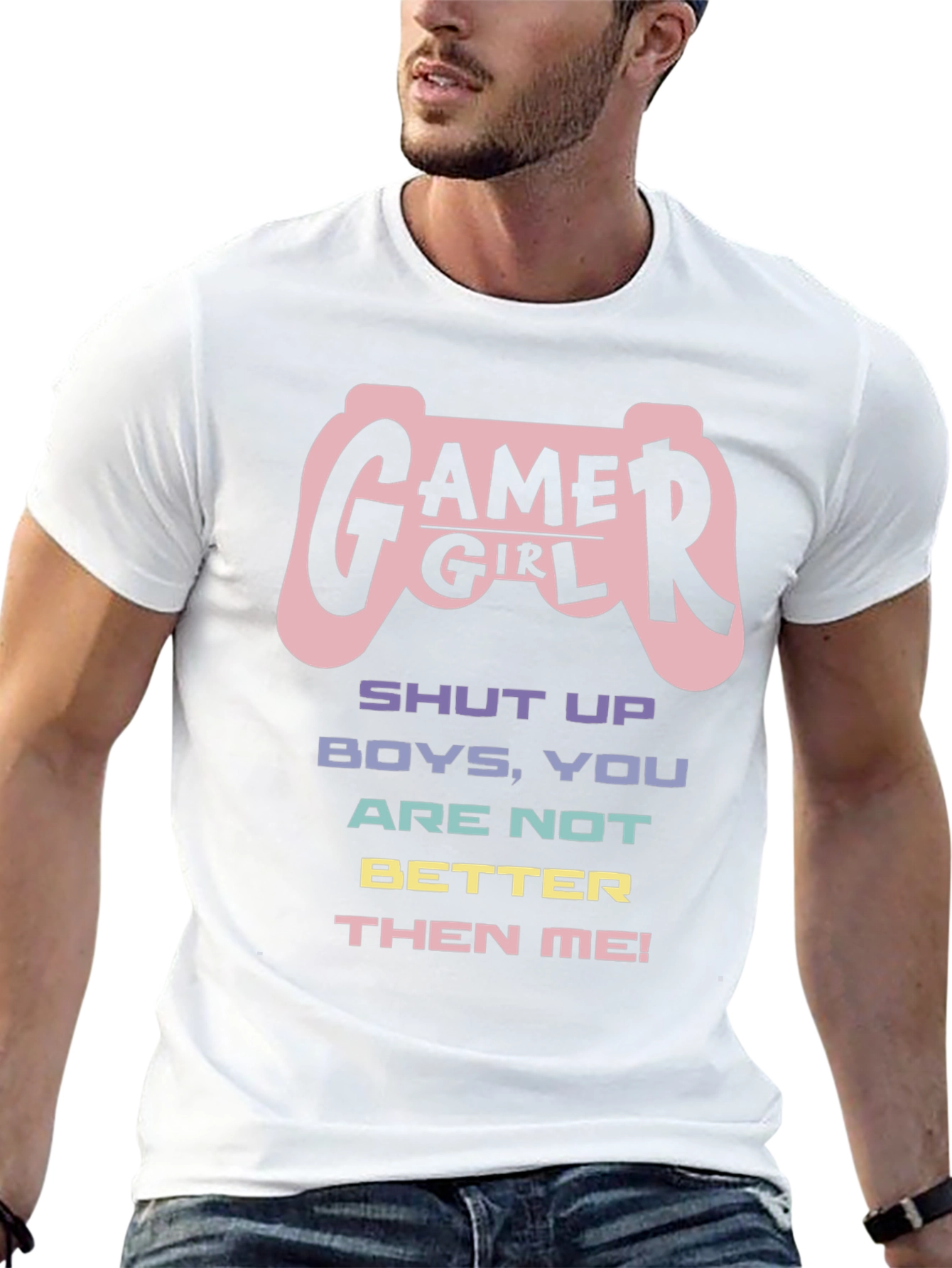 Gamer Girl Graphic T-Shirt - Black Cotton Tee