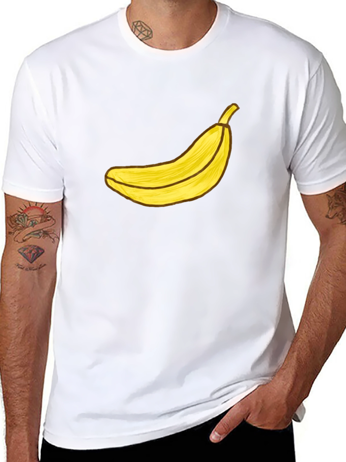 Banana Graphic Black T-Shirt - Funky Fruit Tee