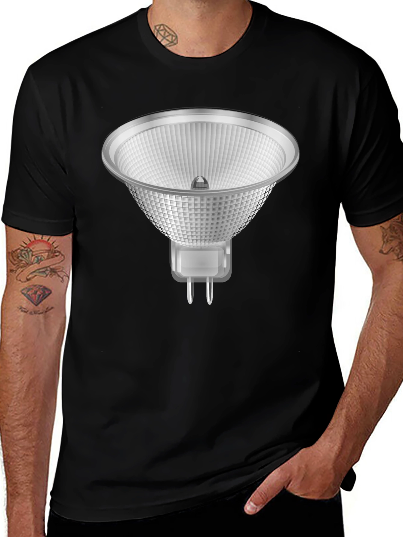 MR16 Halogen Light Bulb Graphic T-Shirt