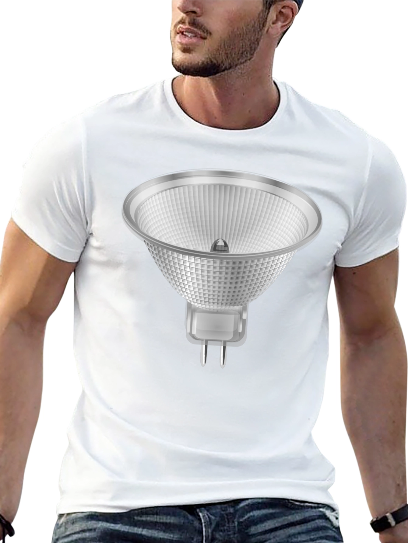 MR16 Halogen Light Bulb Graphic T-Shirt