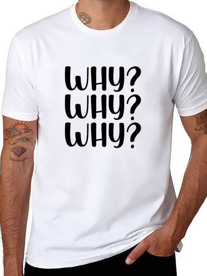 Why? Graphic Print Black T-Shirt