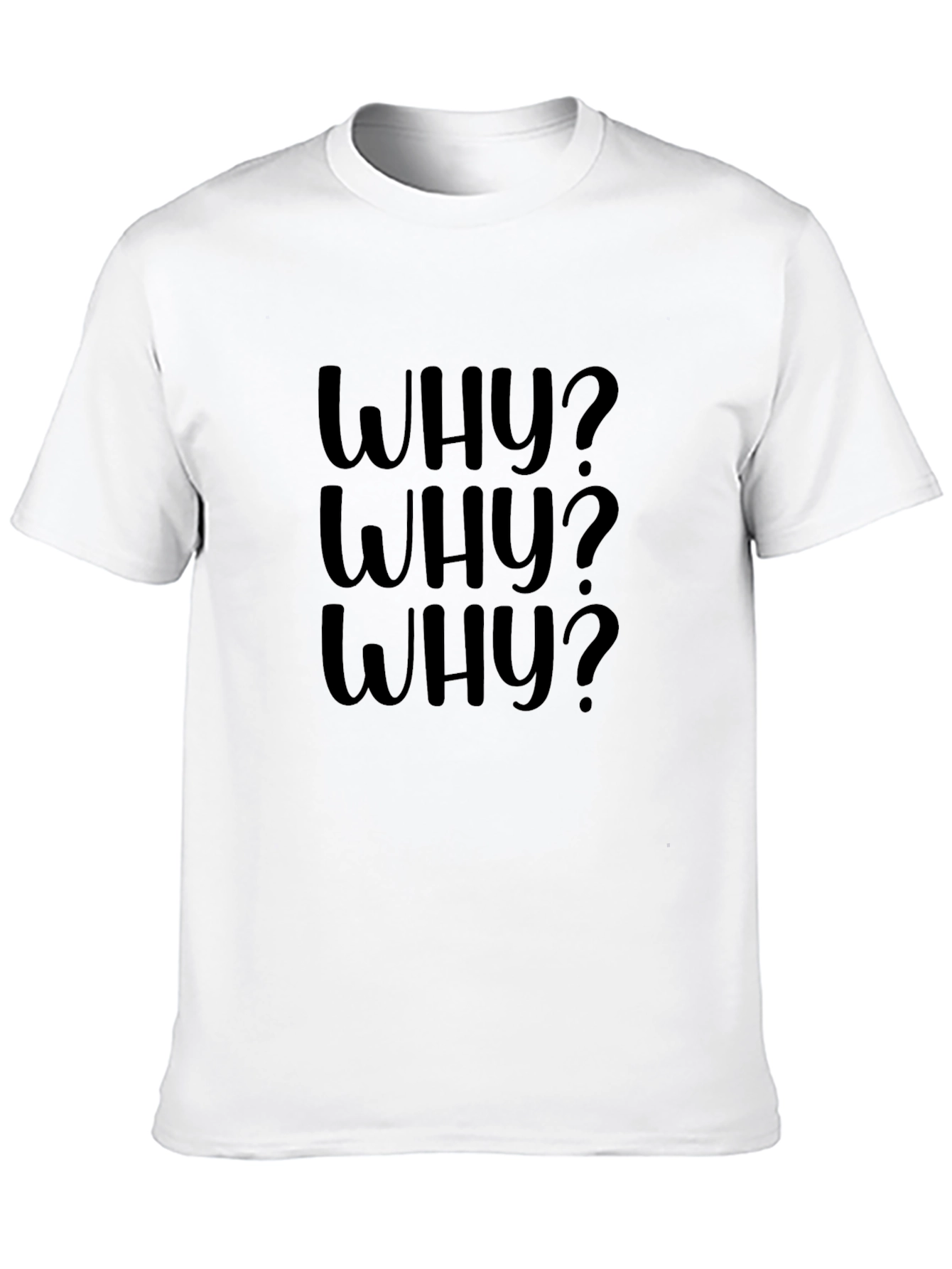 Why? Graphic Print Black T-Shirt