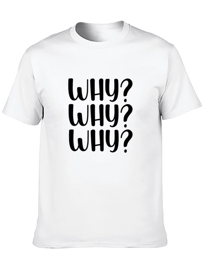 Why? Graphic Print Black T-Shirt