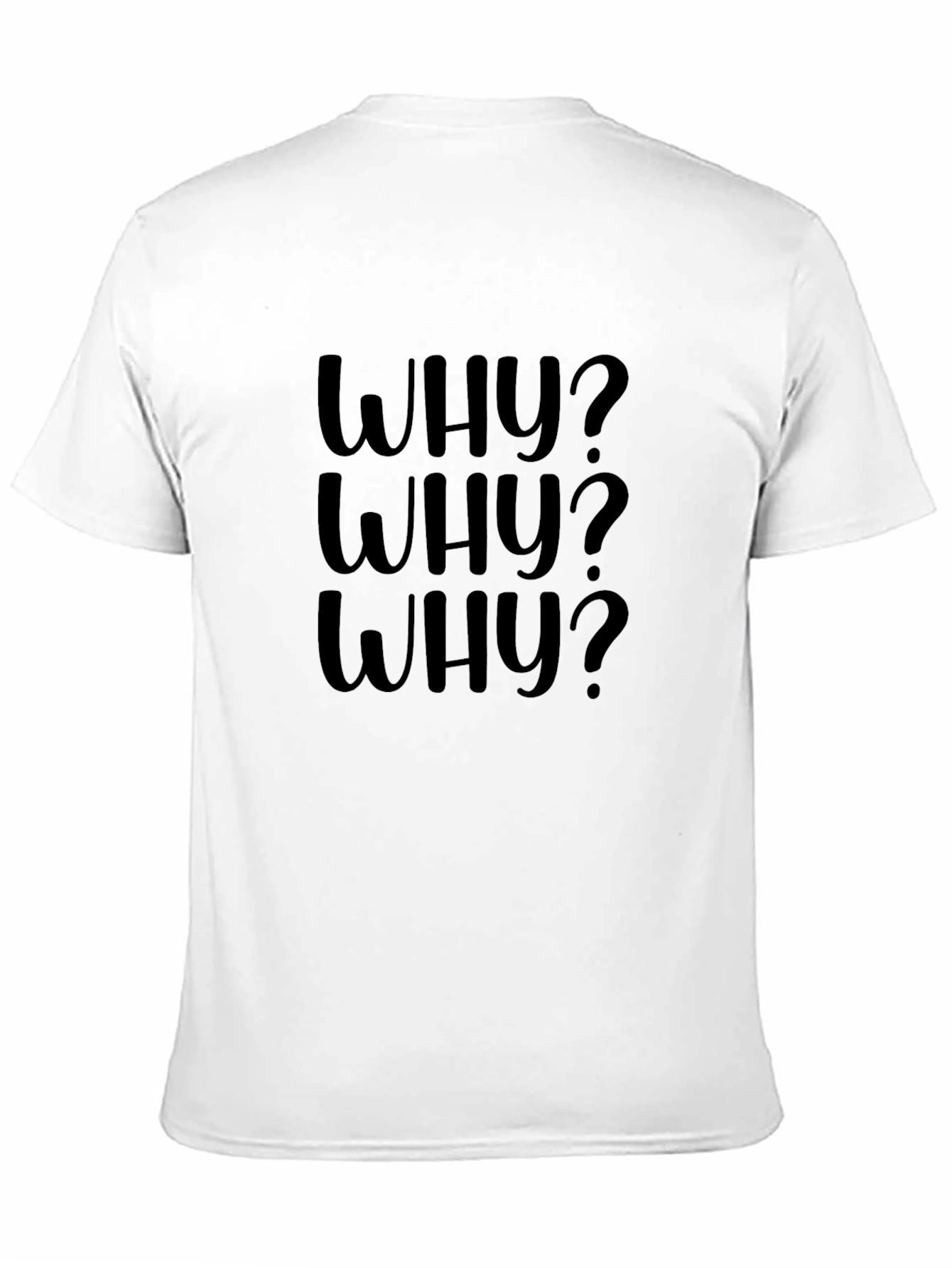 Why? Graphic Print Black T-Shirt