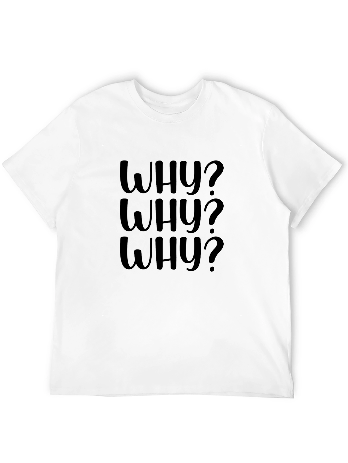 Why? Graphic Print Black T-Shirt
