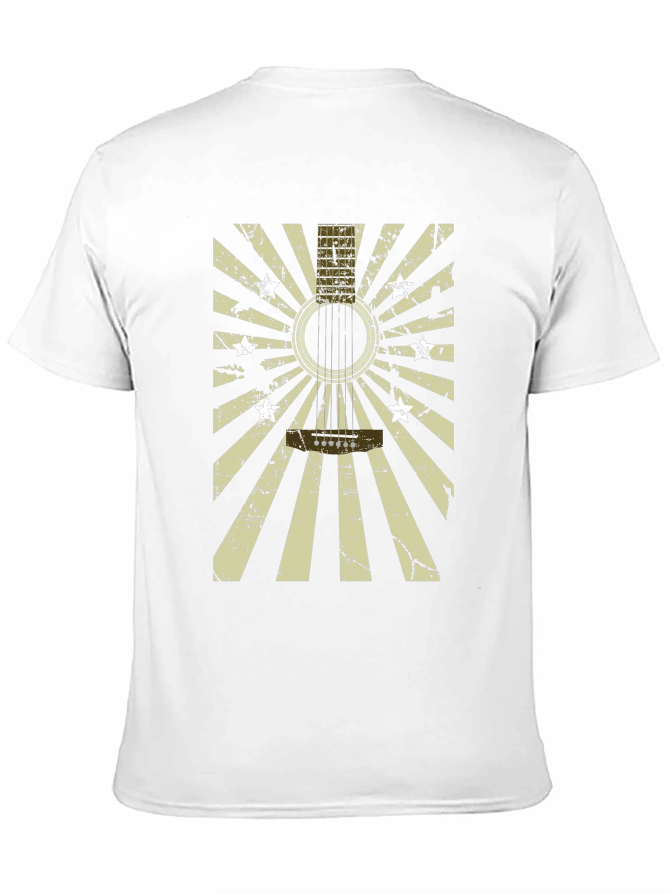 Guitar Burst Graphic T-Shirt - Distressed Design