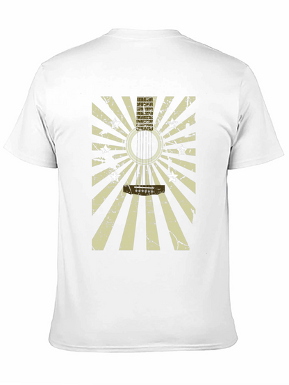 Guitar Burst Graphic T-Shirt - Distressed Design