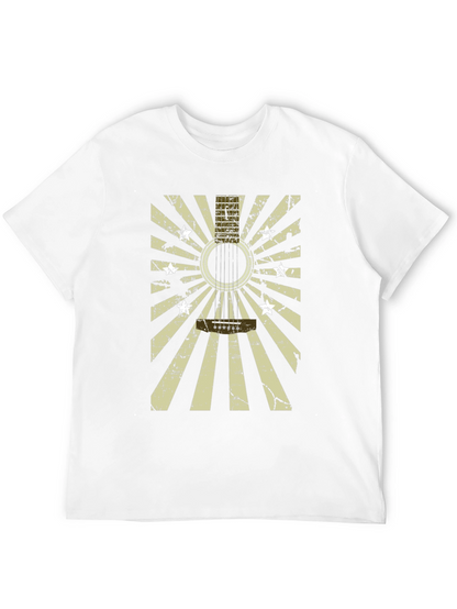 Guitar Burst Graphic T-Shirt - Distressed Design