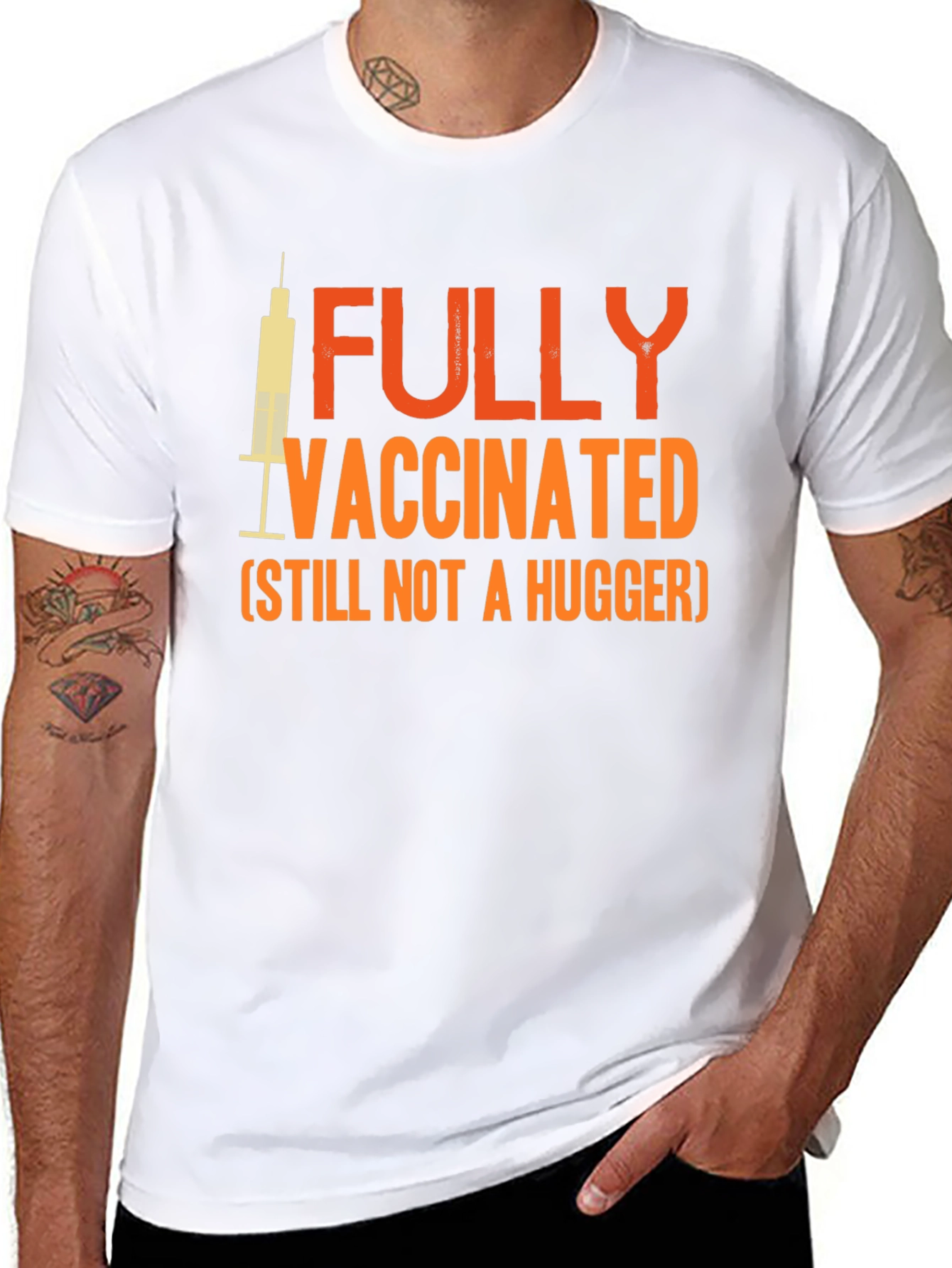 Fully Vaccinated Not a Hugger Graphic Tee