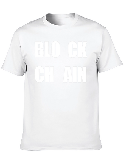 Blockchain Graphic Tee - Black Cotton T-Shirt