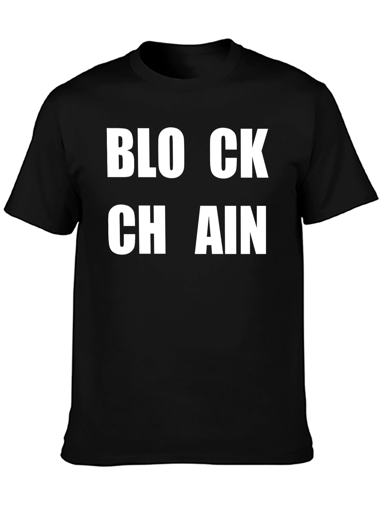 Blockchain Graphic Tee - Black Cotton T-Shirt