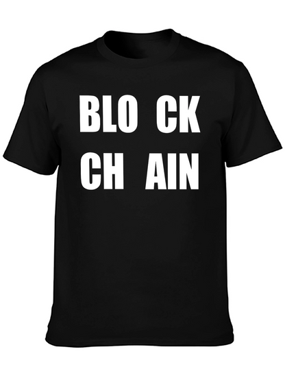 Blockchain Graphic Tee - Black Cotton T-Shirt
