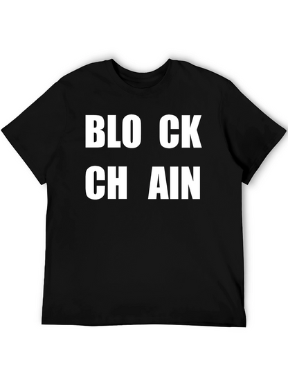 Blockchain Graphic Tee - Black Cotton T-Shirt